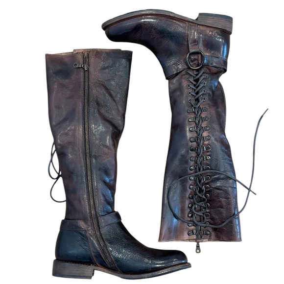 Bedstu Bed Stu Bed|Stu Burnley Cobbler Teak Brown Zipper Lace New Box Womens 10 - Picture 3 of 16